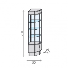 Gablota Muzealna Narożna FGN-D-Z