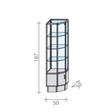 Gablota Muzealna Narożna FG NZ-D-R