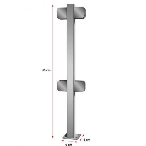 Słupek do osłony ochronnej antywirusowej 50 cm