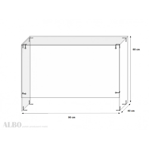 osłona na biurko, przegroda szklana