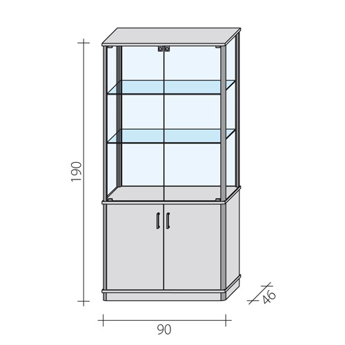 Gablota sklepowa VA 1-DW