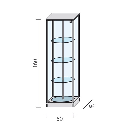 Witryna szklana obrotowa VA 4-OBR